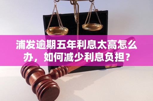 浦发逾期五年利息太高怎么办，如何减少利息负担？