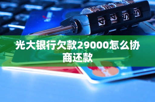 光大银行欠款29000怎么协商还款