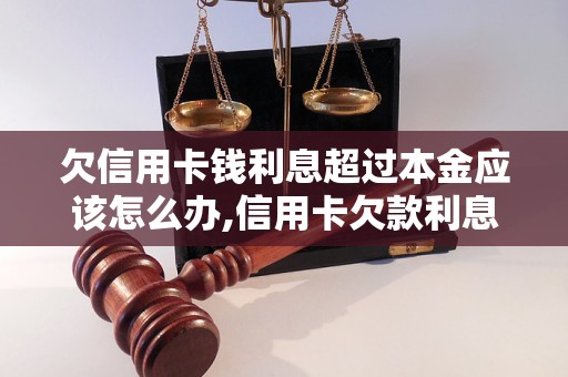 欠信用卡钱利息超过本金应该怎么办,信用卡欠款利息高怎么解决