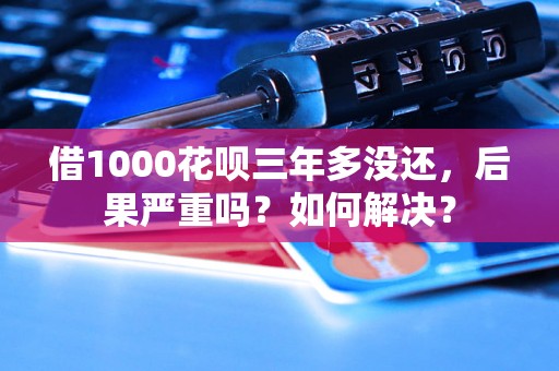 借1000花呗三年多没还，后果严重吗？如何解决？