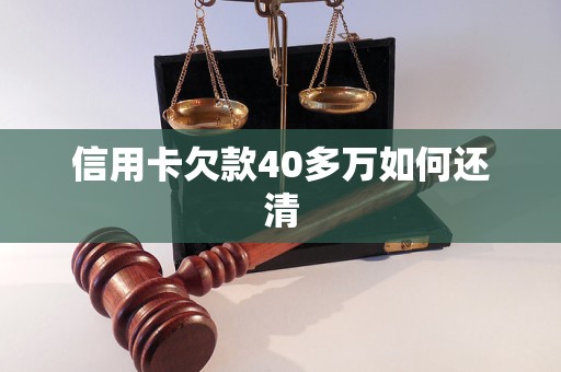 信用卡欠款40多万如何还清