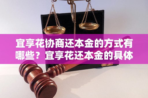 宜享花协商还本金的方式有哪些？宜享花还本金的具体流程是怎样的？