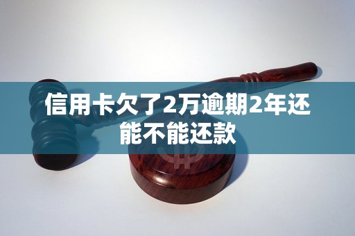 信用卡欠了2万逾期2年还能不能还款