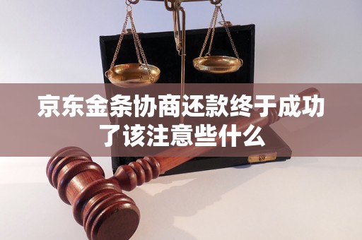 京东金条协商还款终于成功了该注意些什么