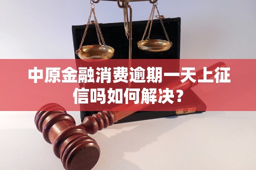 中原金融消费逾期一天上征信吗如何解决？