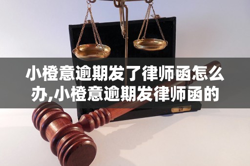 小橙意逾期发了律师函怎么办,小橙意逾期发律师函的后果