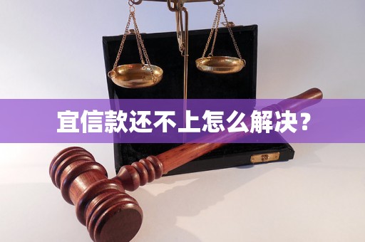 宜信款还不上怎么解决？