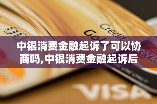 中银消费金融起诉了可以协商吗,中银消费金融起诉后如何协商解决