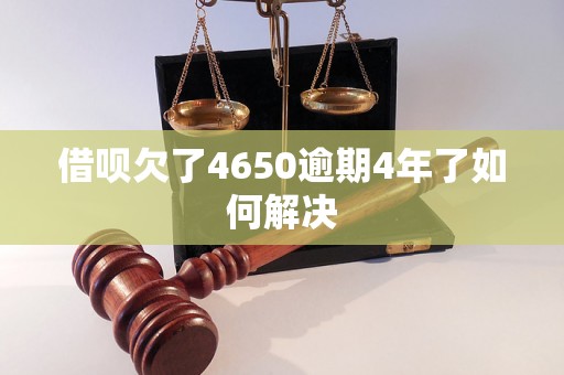 借呗欠了4650逾期4年了如何解决