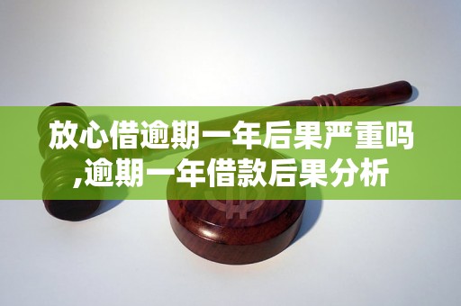 放心借逾期一年后果严重吗,逾期一年借款后果分析