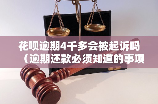 花呗逾期4千多会被起诉吗（逾期还款必须知道的事项）