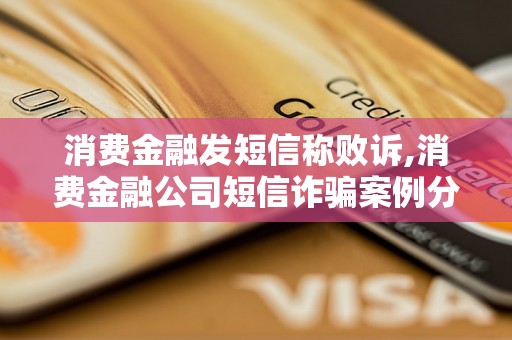 消费金融发短信称败诉,消费金融公司短信诈骗案例分析