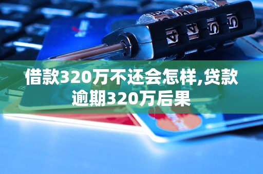 借款320万不还会怎样,贷款逾期320万后果