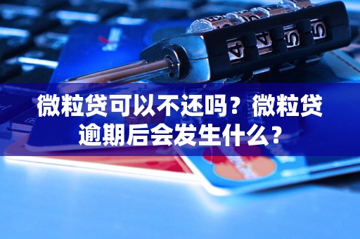 微粒贷可以不还吗？微粒贷逾期后会发生什么？