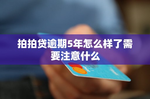 拍拍贷逾期5年怎么样了需要注意什么