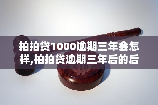 拍拍贷1000逾期三年会怎样,拍拍贷逾期三年后的后果