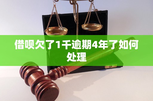 借呗欠了1千逾期4年了如何处理