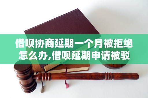 借呗协商延期一个月被拒绝怎么办,借呗延期申请被驳回解决方法