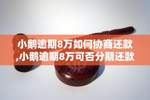 小鹅逾期8万如何协商还款,小鹅逾期8万可否分期还款