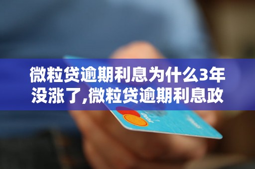 微粒贷逾期利息为什么3年没涨了,微粒贷逾期利息政策解读