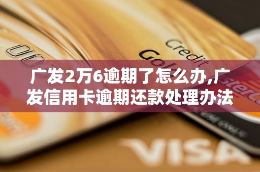 广发2万6逾期了怎么办,广发信用卡逾期还款处理办法