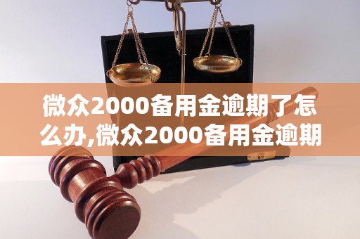 微众2000备用金逾期了怎么办,微众2000备用金逾期还款流程解析