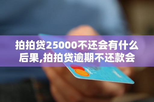 拍拍贷25000不还会有什么后果,拍拍贷逾期不还款会怎样处理