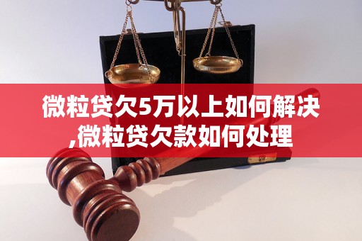 微粒贷欠5万以上如何解决,微粒贷欠款如何处理