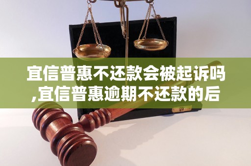 宜信普惠不还款会被起诉吗,宜信普惠逾期不还款的后果