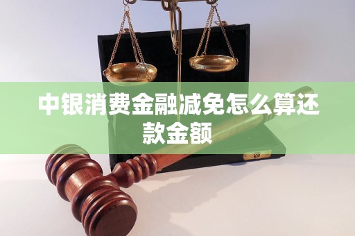 中银消费金融减免怎么算还款金额