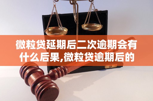 微粒贷延期后二次逾期会有什么后果,微粒贷逾期后的处理措施