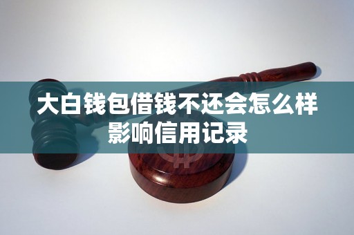 大白钱包借钱不还会怎么样影响信用记录