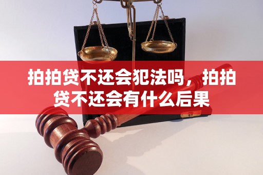 拍拍贷不还会犯法吗，拍拍贷不还会有什么后果