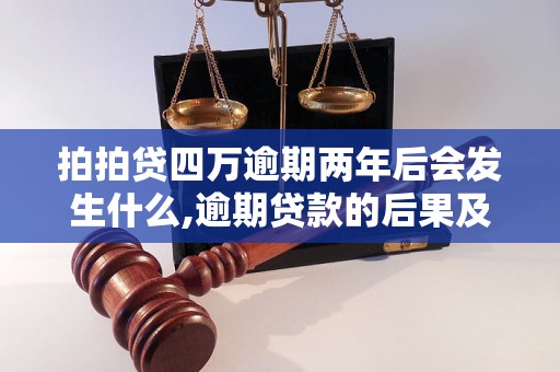 拍拍贷四万逾期两年后会发生什么,逾期贷款的后果及解决方法