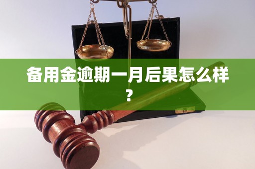 备用金逾期一月后果怎么样？