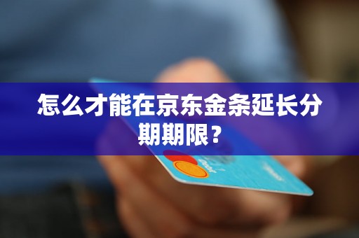 怎么才能在京东金条延长分期期限？