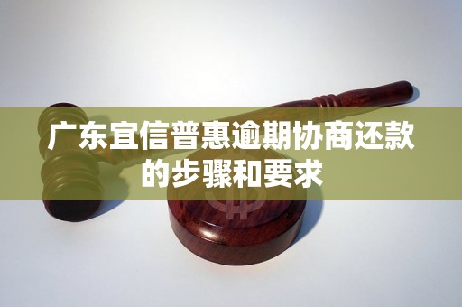 广东宜信普惠逾期协商还款的步骤和要求