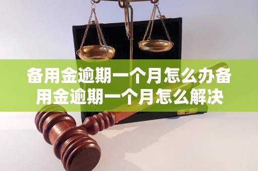 备用金逾期一个月怎么办备用金逾期一个月怎么解决