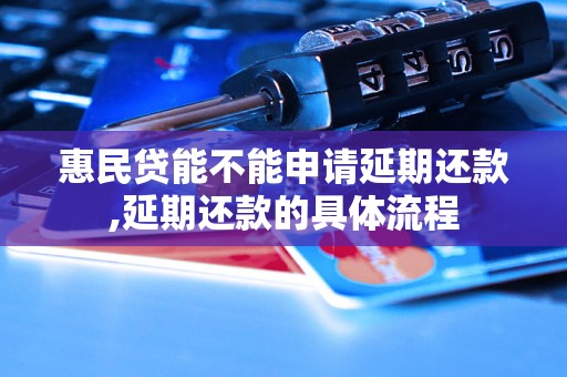 惠民贷能不能申请延期还款,延期还款的具体流程