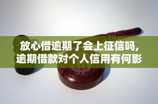 放心借逾期了会上征信吗,逾期借款对个人信用有何影响