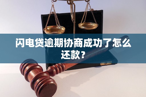 闪电贷逾期协商成功了怎么还款？