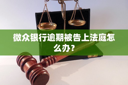 微众银行逾期被告上法庭怎么办？