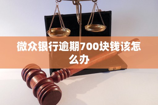 微众银行逾期700块钱该怎么办