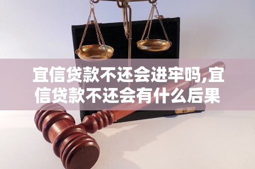 宜信贷款不还会进牢吗,宜信贷款不还会有什么后果