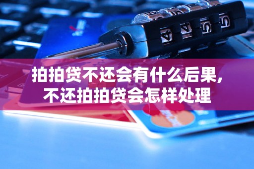 拍拍贷不还会有什么后果,不还拍拍贷会怎样处理