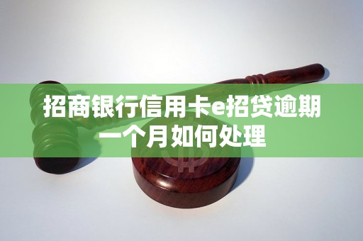 招商银行信用卡e招贷逾期一个月如何处理