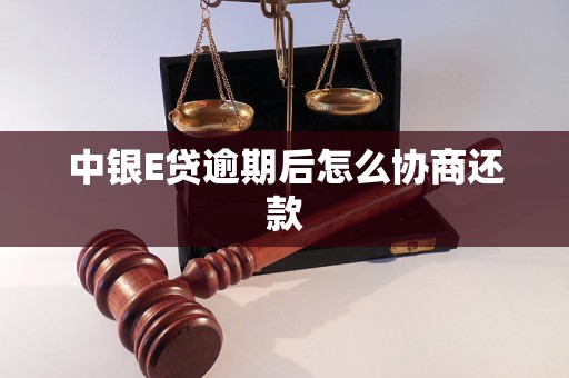 中银E贷逾期后怎么协商还款