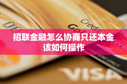 招联金融怎么协商只还本金该如何操作