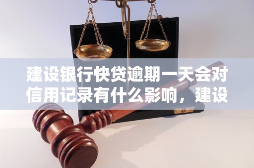 建设银行快贷逾期一天会对信用记录有什么影响，建设银行快贷逾期后的处罚措施