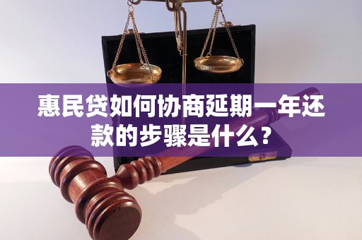 惠民贷如何协商延期一年还款的步骤是什么？